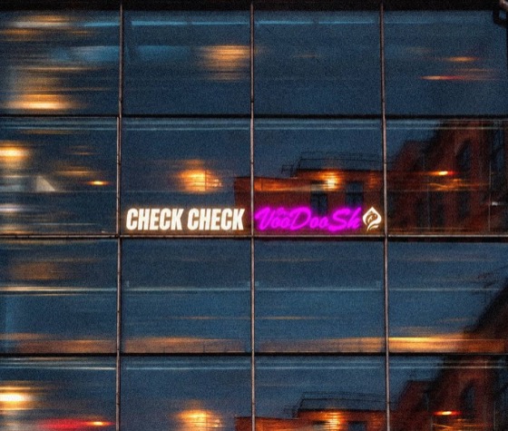 Вывеска Check-Check by VooDooSh на Пушкинской
